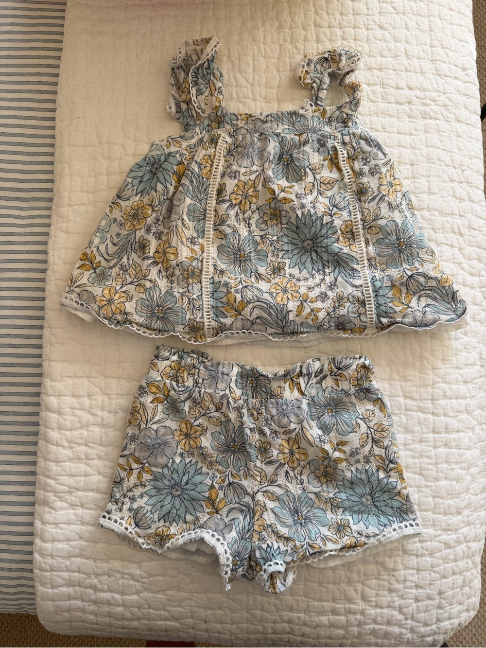 Cupcakes and Cashmere floral matching short and tank set